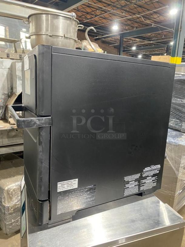 MerryChef Eikon E2S black electric countertop high-speed oven, 2022 model, commercial use, 208/240V, visible labels.