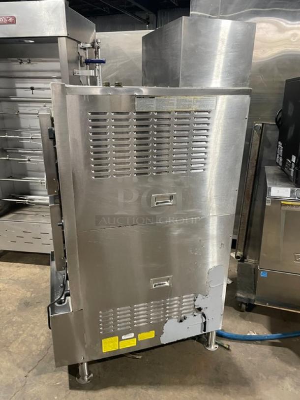 Cleveland Range 24CGA6.2S stainless steel dual-compartment convection steamer, natural gas, SureCook controls, built-in pan racks, 115V.