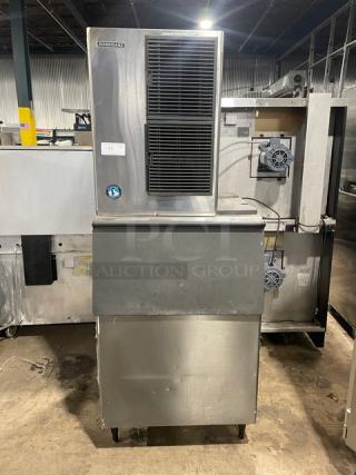 Hoshizaki KM-515MAH ice maker, stainless steel, air-cooled, electric, on legs, SN: C10951G, 115-120V, auction item.