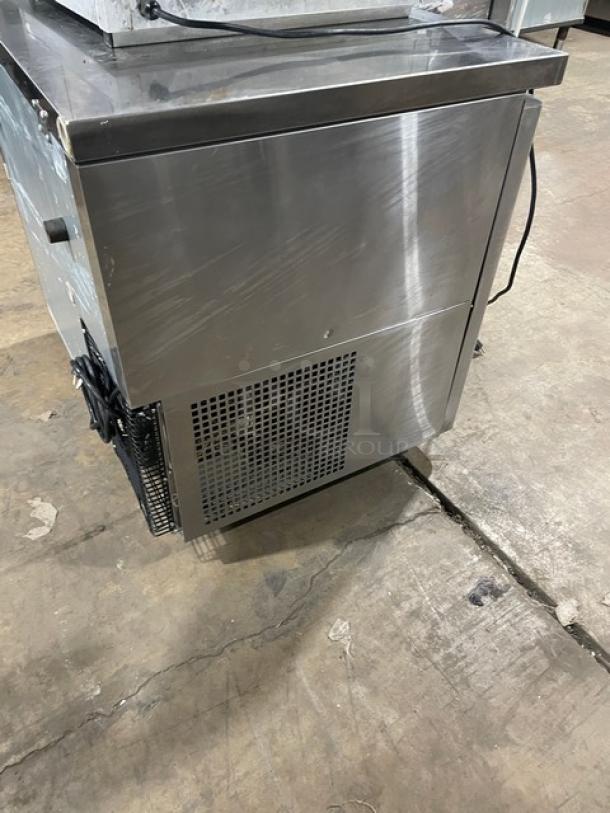 Turbo Air JUR-36 stainless steel 1-door undercounter refrigerator on casters, model JUR36, 115V, commercial use.