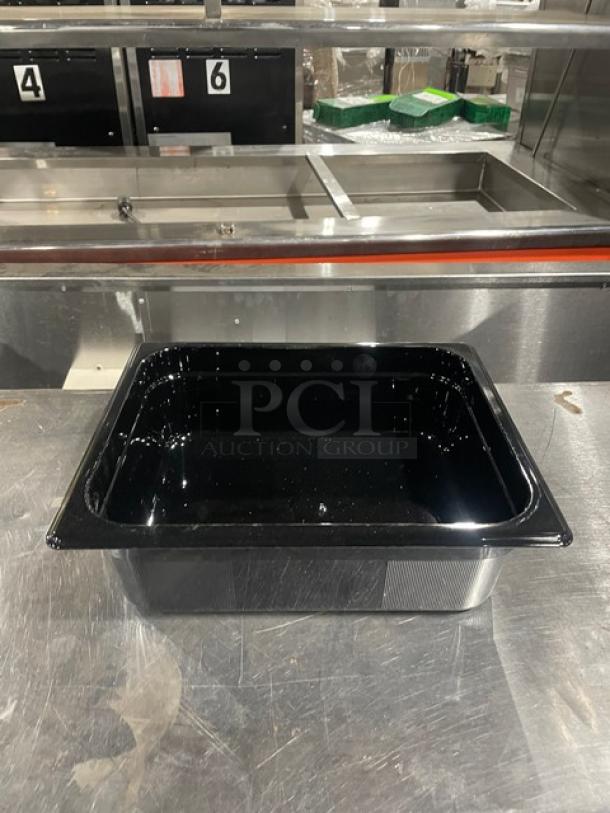 Rubbermaid Commercial Black 1/2-Size 4" Deep Insert Pan, Model FG224P00BLA, new condition.