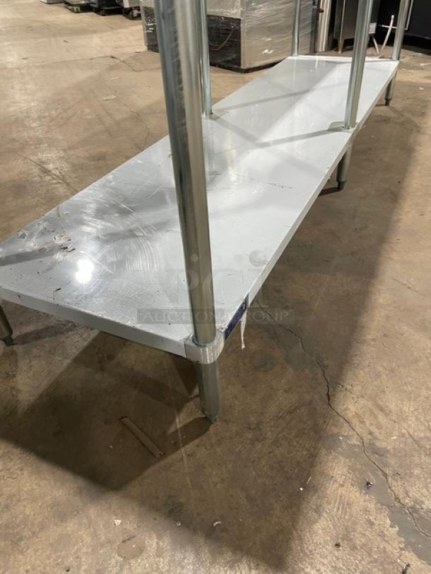 NEW L&J Commercial stainless steel undershelf worktop table on legs, scratch-n-dent condition, durable and spacious.