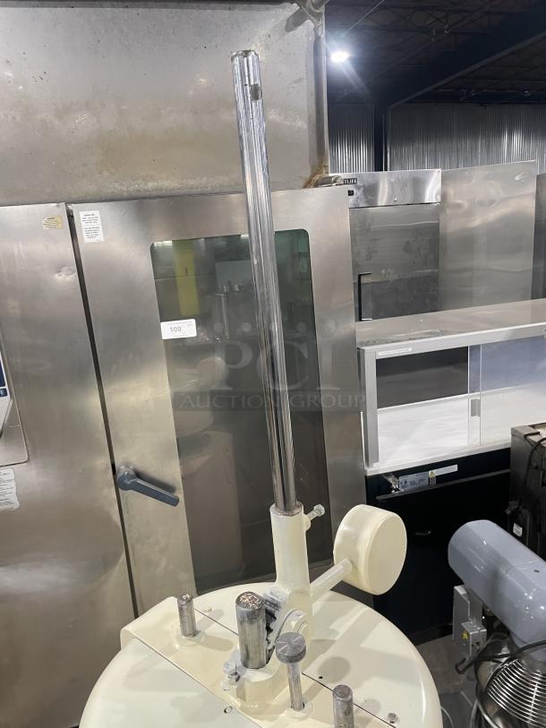 Rompa white electric dough rounder/divider with rounding plate, free-standing, commercial use, working condition.