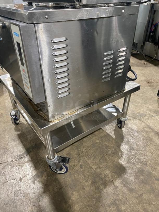 TurboChef NGC Commercial Stainless Steel Ventless Rapid Cook Oven, digital controls, on equipment cart, 208/240V 1 Phase.