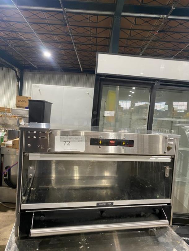 Hatco Glo-Ray GRMW-3 stainless steel commercial countertop food warmer, electric, 120V 1 Phase, excellent condition.