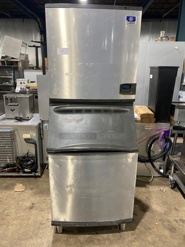 Manitowoc Indigo NXT IY1106A261 ice maker/bin combo, stainless steel, Energy Star certified, on legs, model visible.