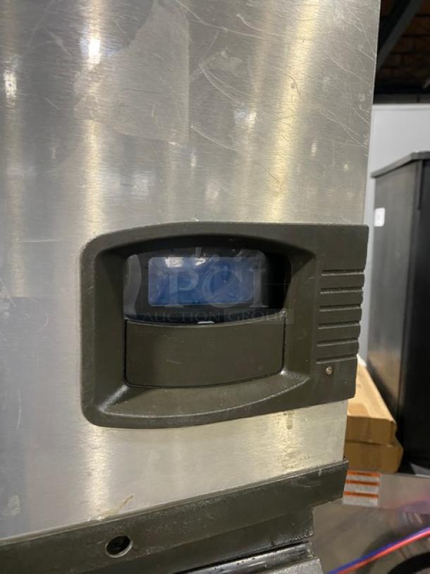 Manitowoc Indigo NXT Series ice machine, stainless steel, model IY1106A-261, Energy Star certified, air-cooled, on legs.