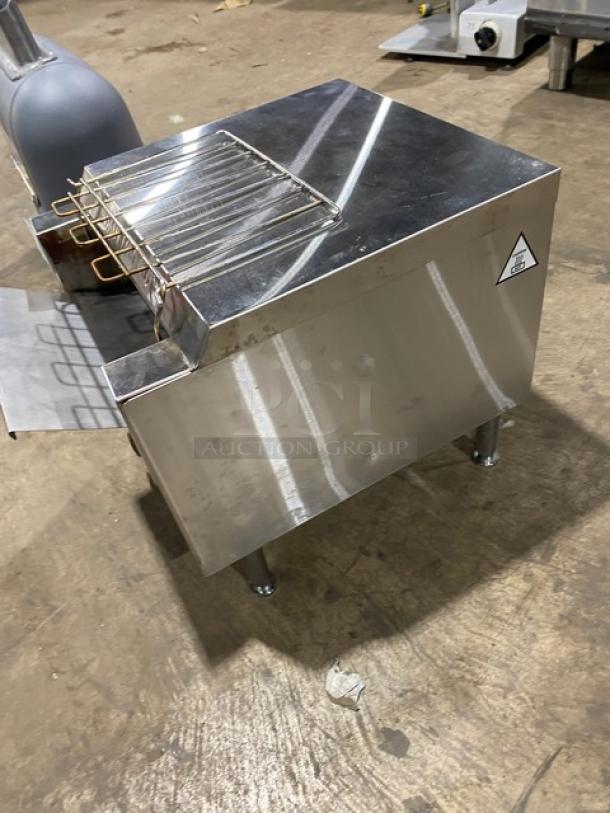 Stainless steel Ava Toast TT300208 conveyor toaster on legs, commercial-grade, 208V, clean condition.