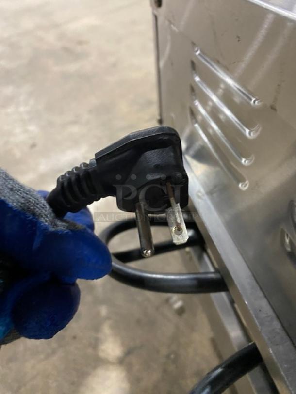 Ava Toast TT300208 commercial stainless steel conveyor toaster plug, 208V, on legs; durable, electric countertop model.