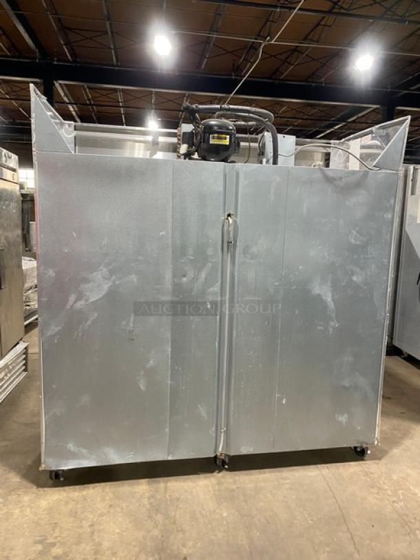 Continental 3-Door Stainless Steel Freezer, Model 3F, Energy Star Certified, on casters, with poly coated wired rack.