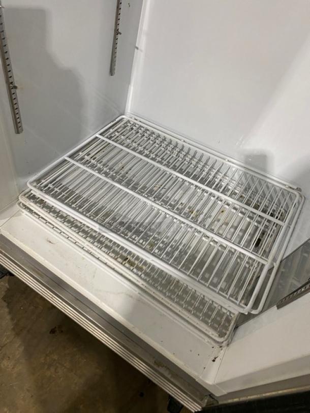 Kelvinator KFS220RHY1 commercial freezer, single solid door, stainless steel, Energy Star certified, poly coated rack, on casters.
