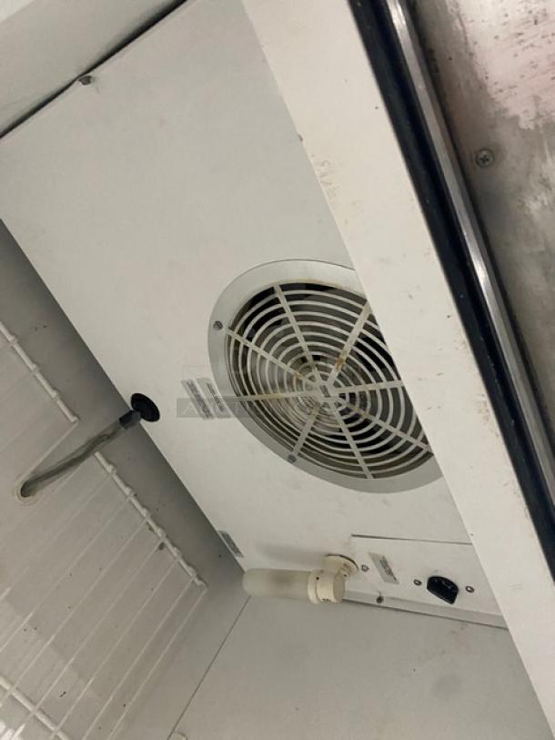 True T-19FZ stainless steel single door freezer, poly coated wired rack, 115V, 1 phase, on casters, model T-19FZ, SN: 5242998.