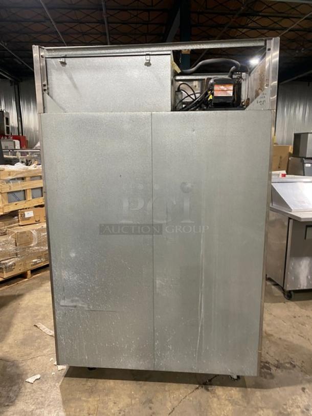 Victory Ultraspec RS2D31 Commercial Stainless Steel 2-Door Refrigerator. Features poly coated rack, digital controls, on casters.
