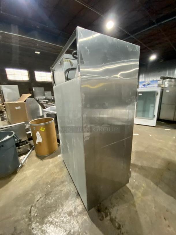 Victory Ultraspec RS2D31 Stainless Steel 2-Door Reach-In Refrigerator, poly coated racks, digital controls, on casters.