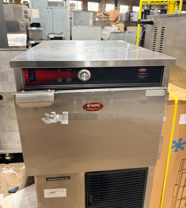 FWE 2019 Handy Line Series stainless steel 3-pan heated holding cabinet, model HLC-1826-3-CHP, electric, 120V, good condition.