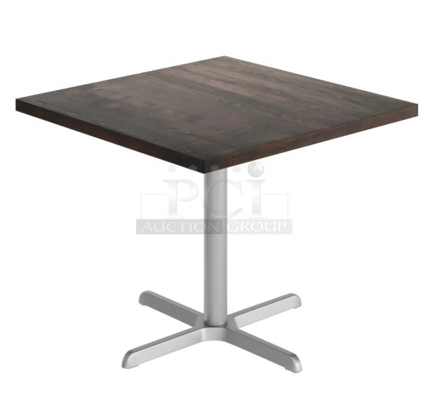 Brand new DuroWood 24"x30" rectangular dining table, model DW-2430, with 4-way pedestal base, durable finish.