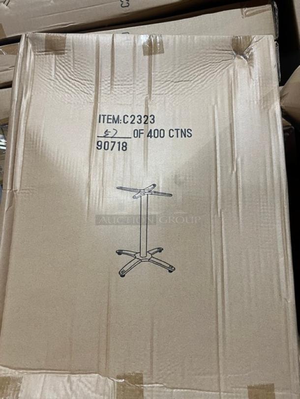 Cardboard box for DuroWood 24"x30" dining table with 4-way pedestal base, model DW-2430. New condition.