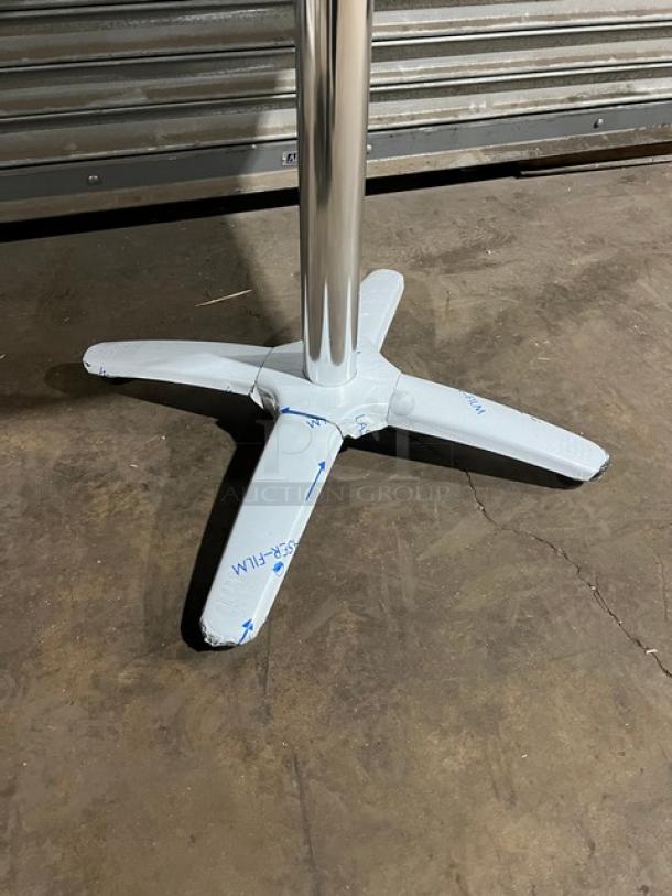 Barn Wood Plank Rustic DuroWood Dining Table, model DW2430, with 4-way pedestal base. Brand new, durable design.