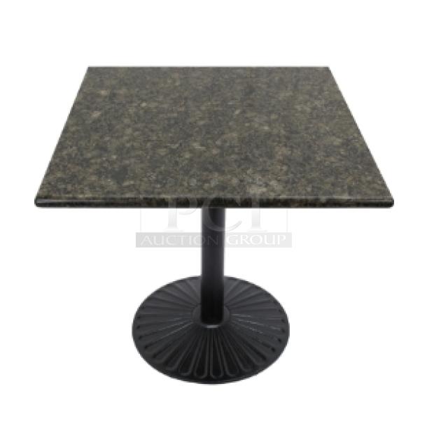 Brand new Art Marble Furniture G203 dining table, 36"x36" Ubatuba granite top, semi-gloss cast iron base.