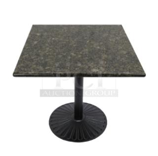 Brand new Art Marble Furniture G203 dining table, 36"x36" Ubatuba granite top, semi-gloss cast iron base.