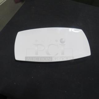 14x8 Fortessa Forteluxe platter, pristine condition, rectangular shape, glossy white finish. Model 12XBID.