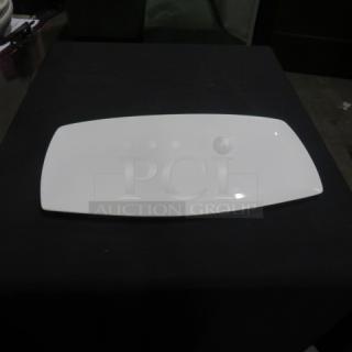 17.5x9.5 Fortessa Forteluxe platter, pristine condition, elegant white design, ideal for upscale dining.