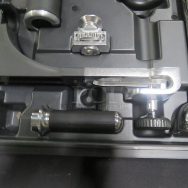 Kitchenaid 18" variable speed immersion blender, model KHBC4180B, new in carry case. 120 Volt.