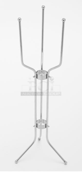 New American Metalcraft Champagne Cooler Stand, model CS-31, stainless steel, assembly required.