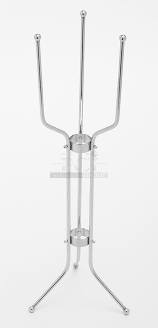 American Metalcraft CS-31 champagne cooler stand, stainless steel, new condition, assembly required, elegant design.