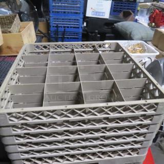 16-hole, 12-inch deep dishwasher rack. Features durable plastic, stackable design, and identified by code 4XBID.