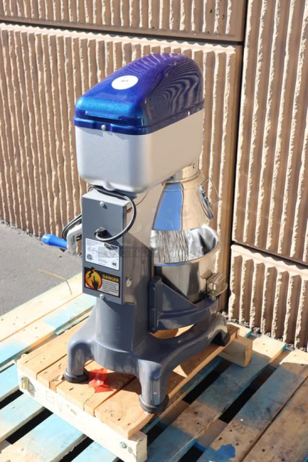 BRAND NEW Vollrath 40757 20 Qt. Planetary Stand Mixer with Guard, 1/2 hp, 120V. Includes standard accessories. Serial No. 0199-14563362-006.