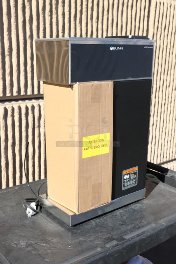 Bunn 33200.0010 VPR-APS Pourover Airpot Coffee Brewer, 120V, new with minor scratches, in box with parts enclosed label.