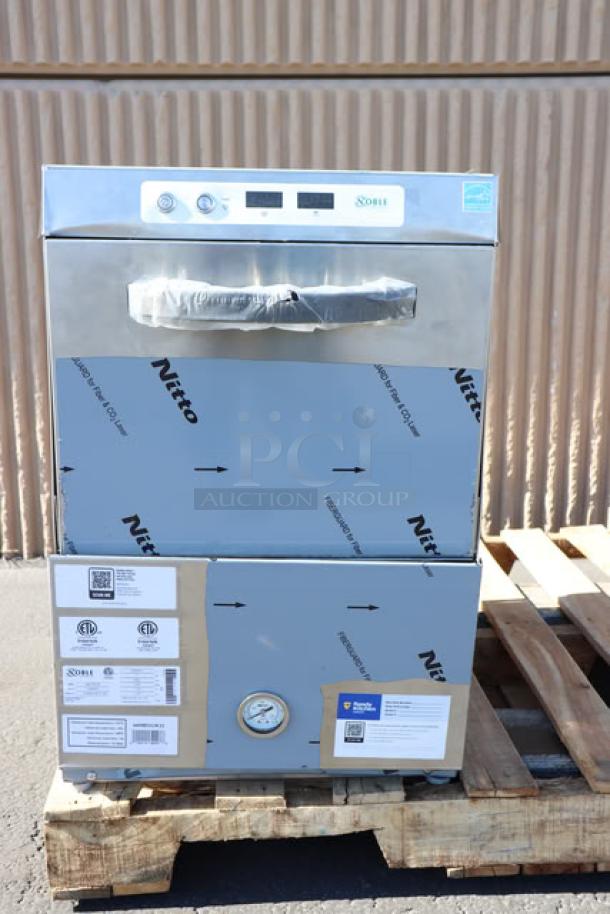 Brand new Noble Warewashing HTGW underbar glass washer, 208V/240V, 1 Phase. Serial: 8103394166, Model Year: 01/25.