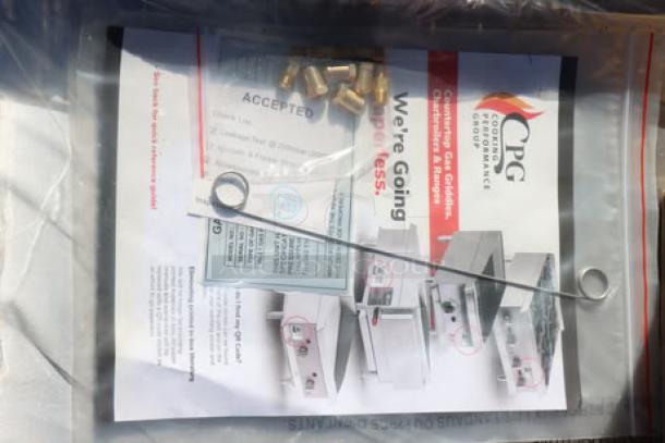 BRAND NEW Cooking Performance Group GT-CPG-48-NL 48" gas griddle. Bent front corners, missing one knob, flame failure protection.