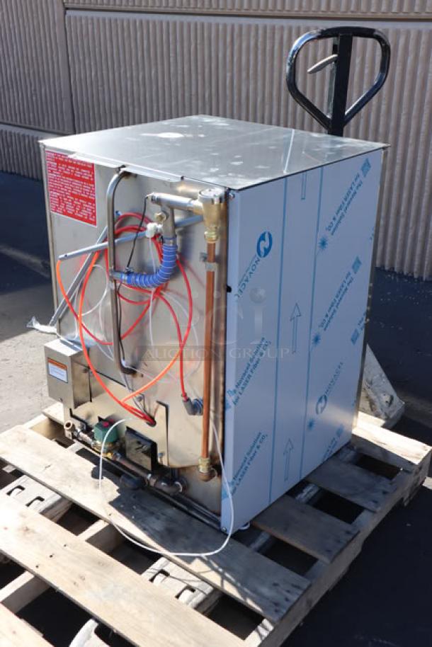 Noble Warewashing UH30-FND undercounter dishwasher, high temperature, 208/230V, model UH30-FND, stainless steel, on pallet.