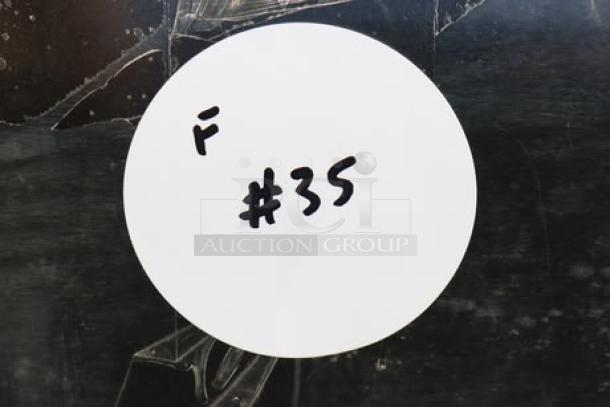 Hobart 4822-35 #22 meat grinder, 1.5 hp, model S/N: 31-1686-625; new scratch-n-dent condition; labeled F #35.