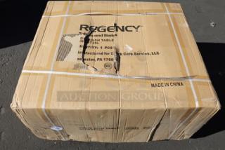 Regency SDT-36L dish table in original packaging. Features left drainboard, 16-gauge stainless steel. Brand new condition.