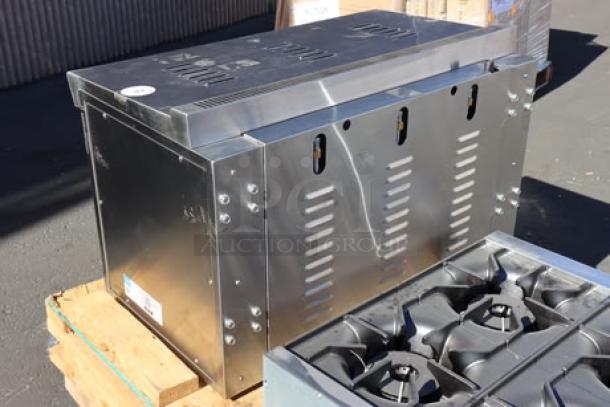 Cooking Performance Group S-36-SB-N salamander broiler, natural gas, 36,000 BTU, new with possible scratches and dents.