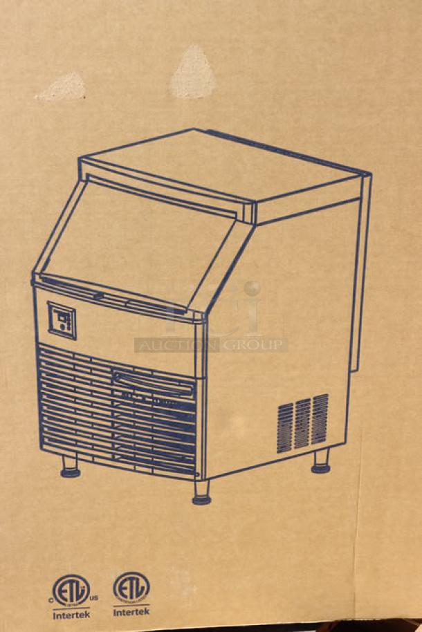 Brand new Avantco Ice UC-H-280-A undercounter half cube ice machine, 299 lb capacity, 115V, in original box.