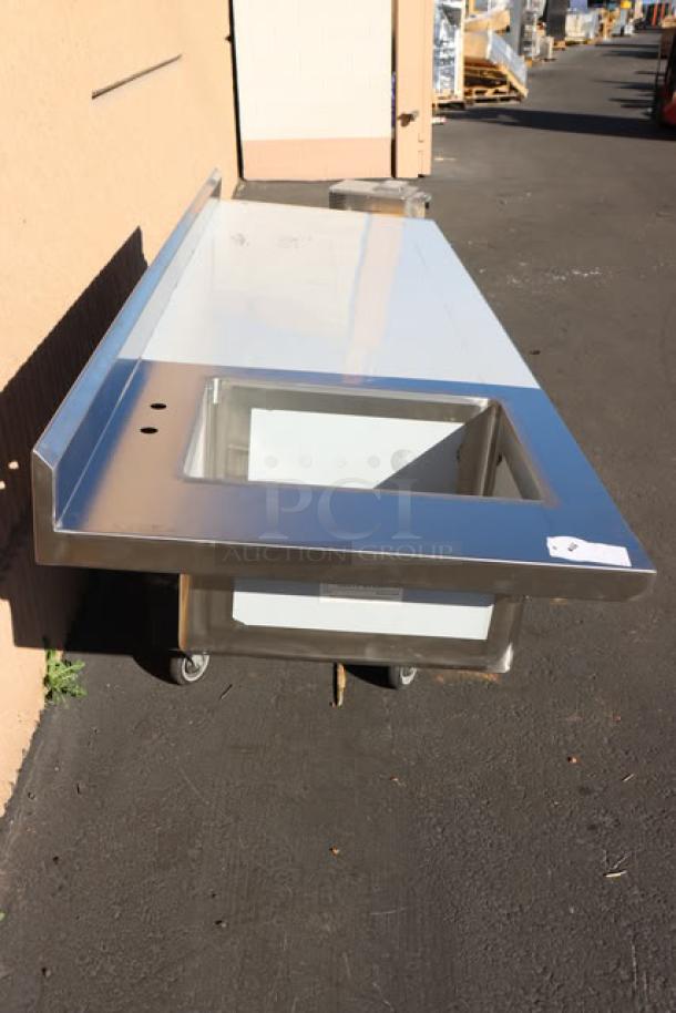 Brand new Regency 30" x 96" stainless steel work table with left sink, model 600ST3096L, out of box, excellent condition.