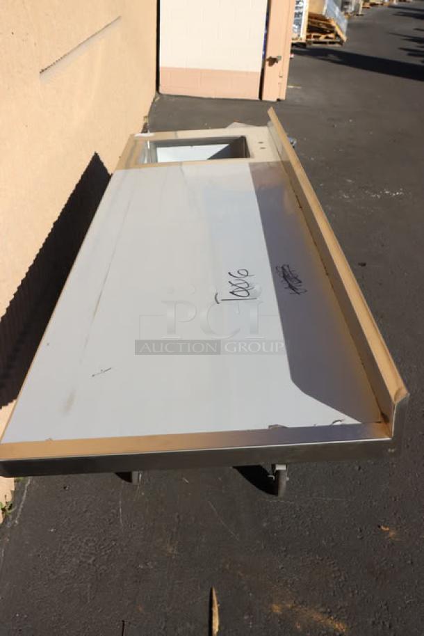 Regency 30" x 96" stainless steel work table with left sink, brand new condition, out of box, model 600ST3096L.