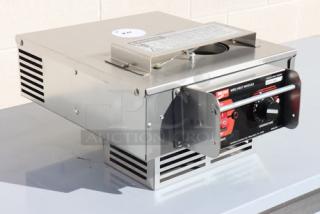 Brand new Metro MBQ-BQ1700 banquet cab module, stainless steel, out of packaging, S/N: B17W-9593, control panel visible.