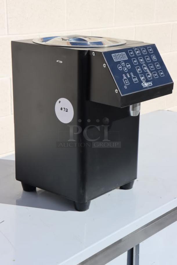 BRAND NEW Galaxy CK-16A Automatic Fructose Dispenser, 110V. Serial: 2025030062. Digital display, black finish. No original packaging.