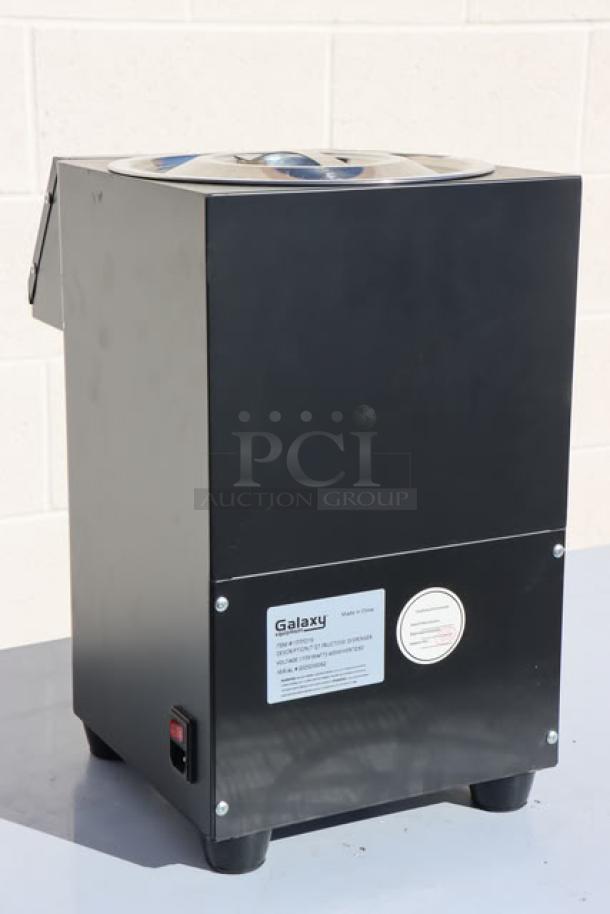 Brand new Galaxy CK-16A automatic fructose dispenser, 110V. Serial No. 2025030062. Black exterior, out of original packaging.