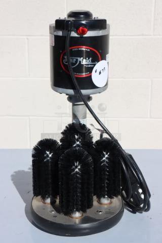 BRAND NEW Bar Maid A-200 Glass Washer, scratch-n-dent, 115V, S/N: A200BM00000002091, with multiple black brushes.