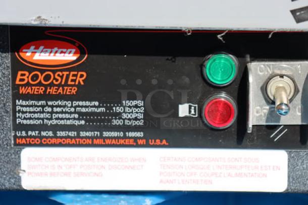 Hatco C-45 Compact Booster Water Heater, 45 kW, 208V, 3 Phase, new condition, pressure indicators, model details.