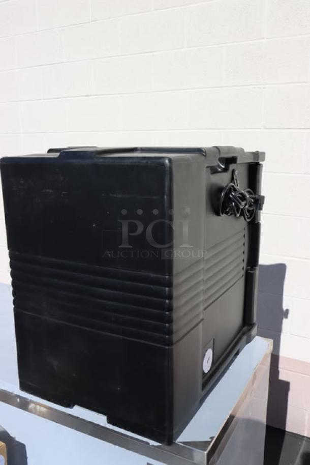 Cambro Ultra Pan Carrier UPCH400110, black, front loading, insulated, electric, 6 full-size pan capacity, brand new.