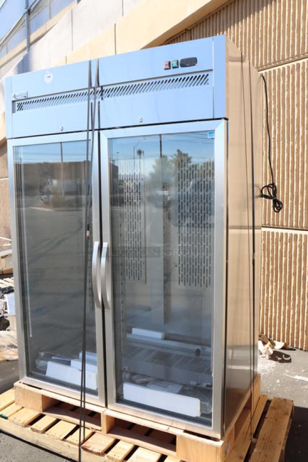 Brand new Avantco Z2-R-GHC 54" glass door refrigerator. Stainless steel, minor scratches. Serial#: 002544363 6567 2507.
