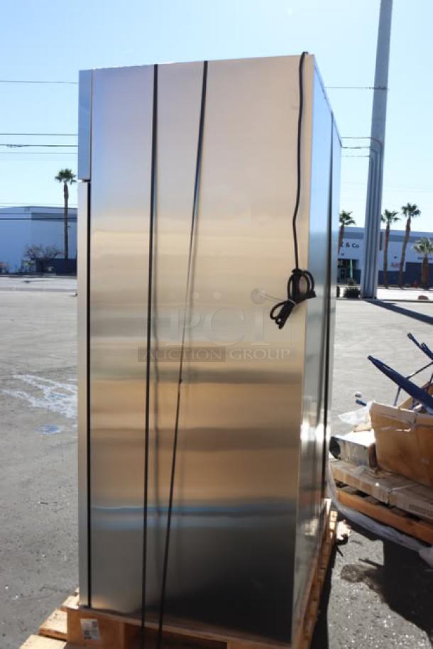 Brand new Avantco Z2-R-GHC 54" stainless steel reach-in refrigerator with glass door. Minor scratches and dents. Serial#: 002544363 6567 2507.