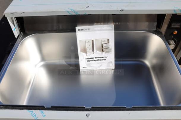ServIt WDSFS-1 Freestanding Drawer Warmer, 450W, 120V, stainless steel, slight scuffs, missing original packaging.